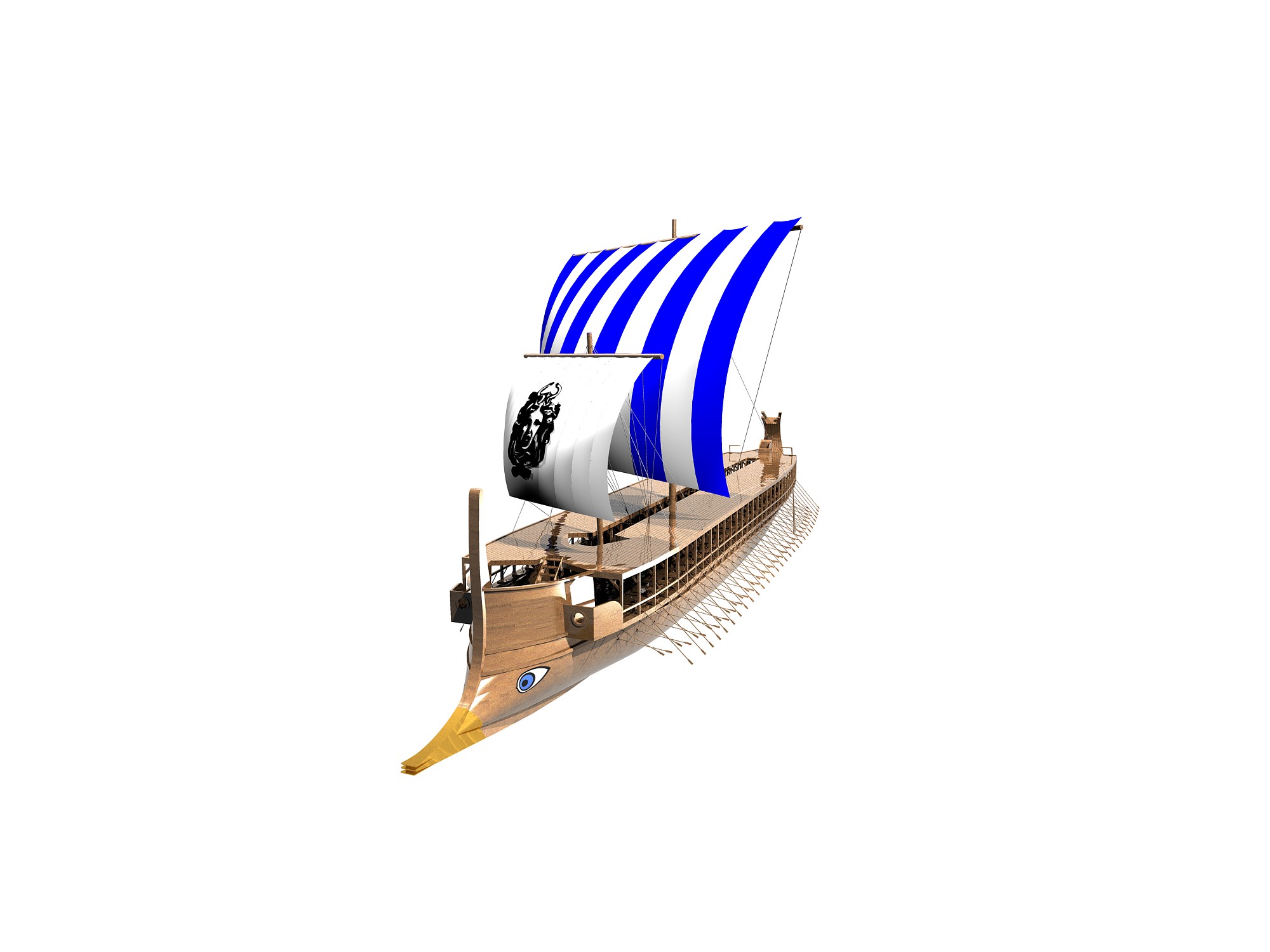 希腊桨帆船图纸